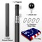 G128 Combo Pack: 16 Ft Telescoping Aluminum Flagpole (Black) & Bennington 76 Flag 3x5 Ft, ToughWeave Series Embroidered 300D Polyester | Pole with Flag Included